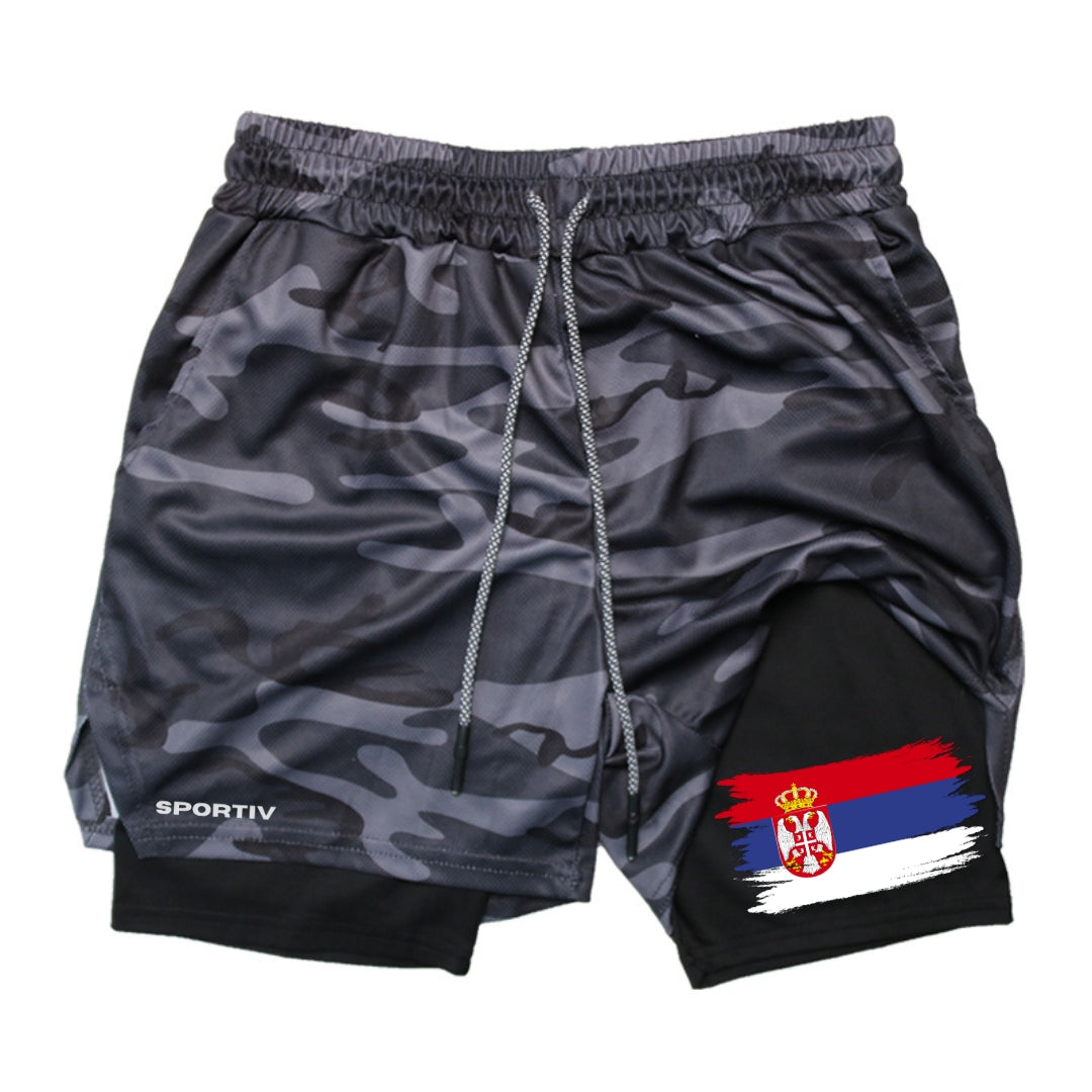 Serbia Gym Shorts