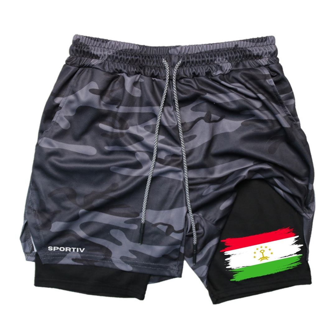 Tajikistan Gym Shorts