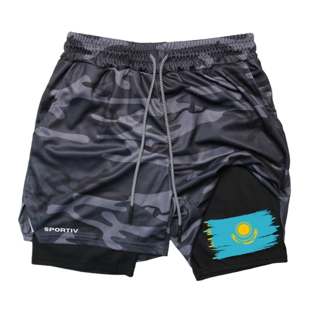 Kazakhstan Gym Shorts