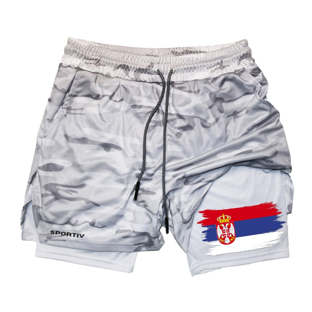 Serbia Gym Shorts