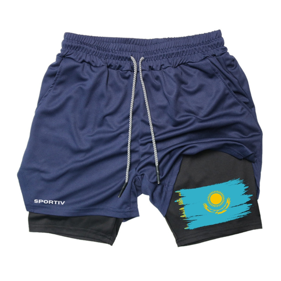 Kazakhstan Gym Shorts