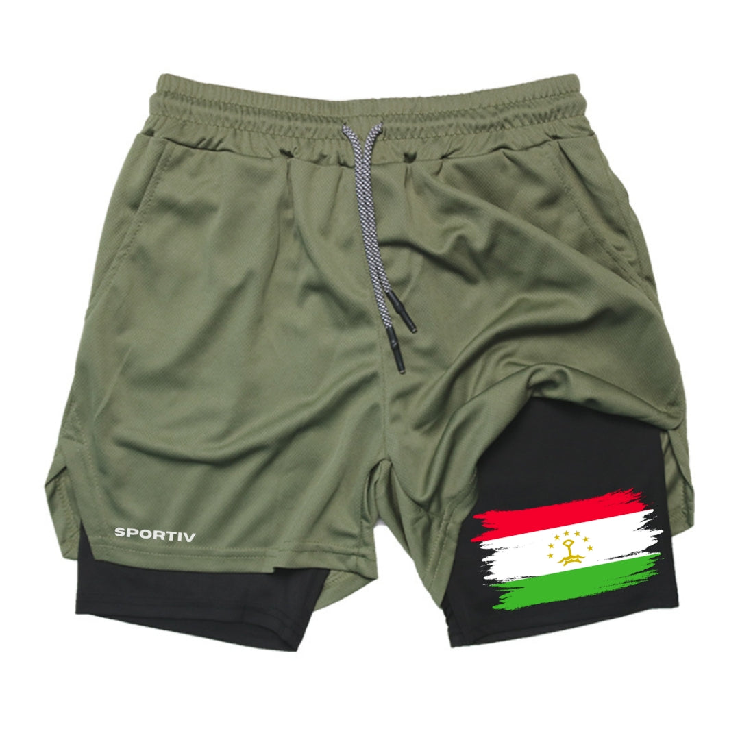 Tajikistan Gym Shorts