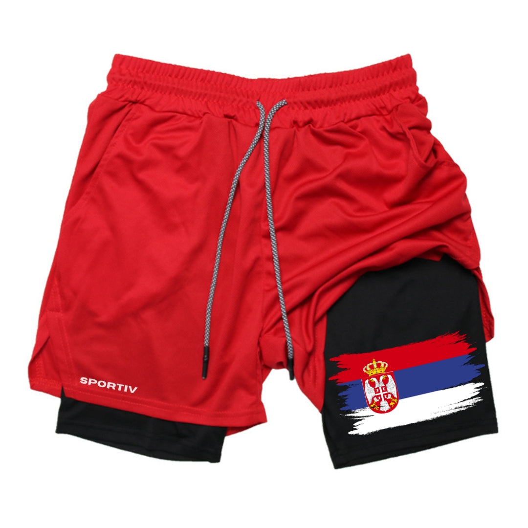 Serbia Gym Shorts