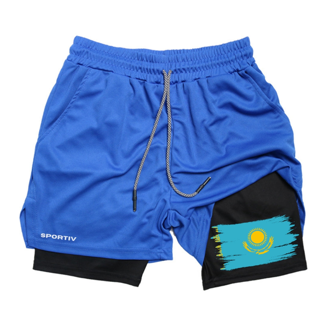 Kazakhstan Gym Shorts