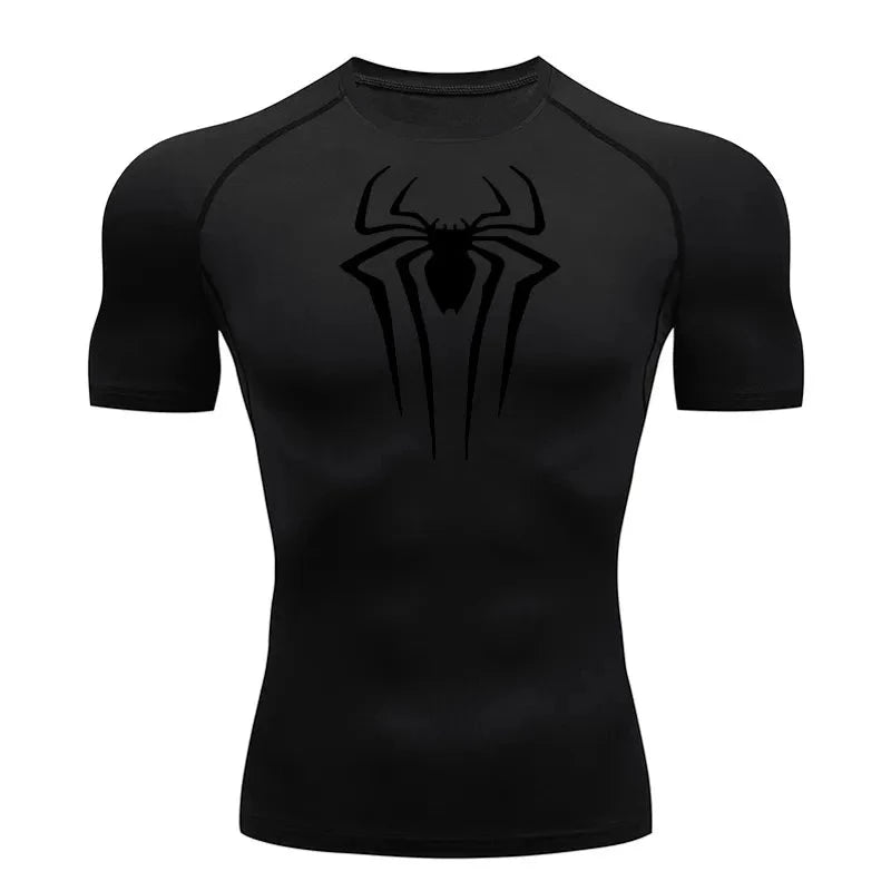 Spider Compression Shirt BLACK