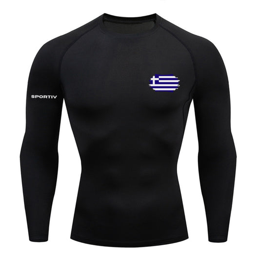 Greece Compression Long Sleeve