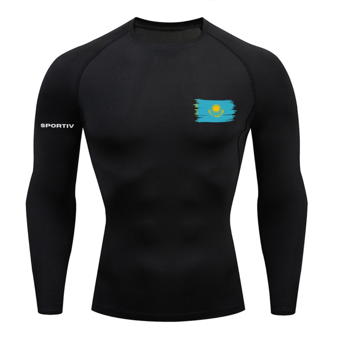 Kazakhstan Compression Long Sleeve