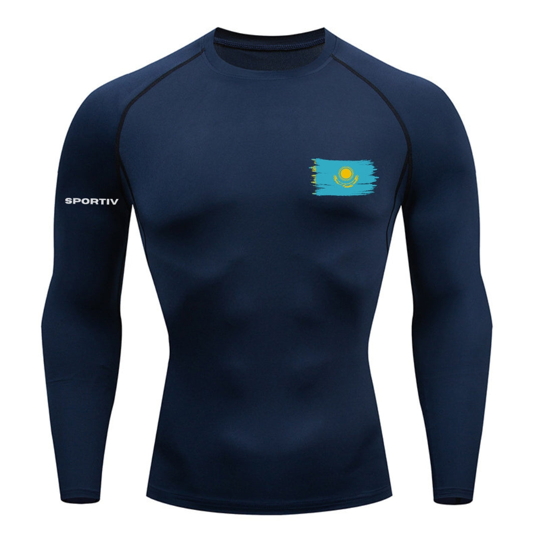 Kazakhstan Compression Long Sleeve