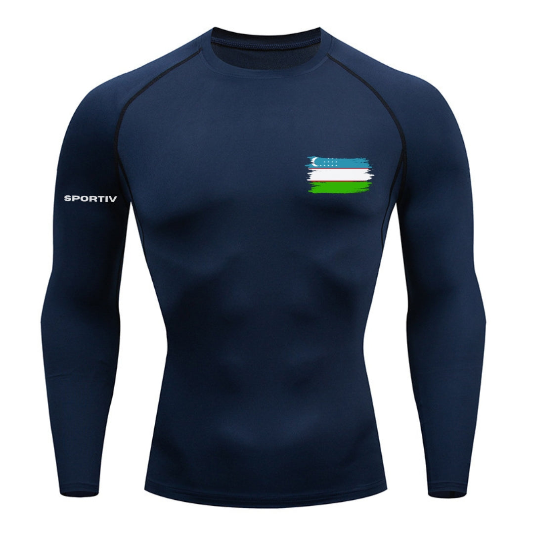 Uzbekistan Compression Long Sleeve