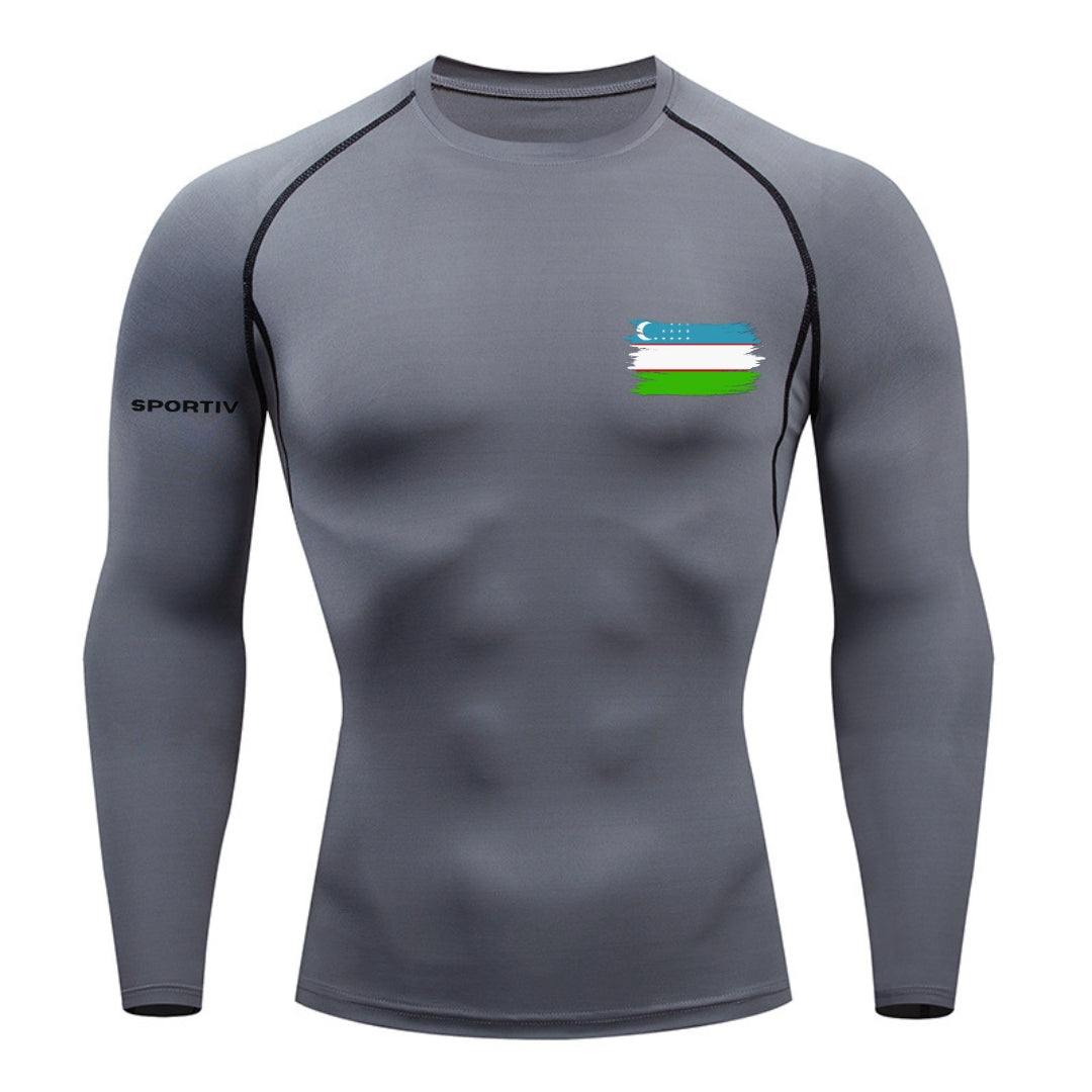 Uzbekistan Compression Long Sleeve