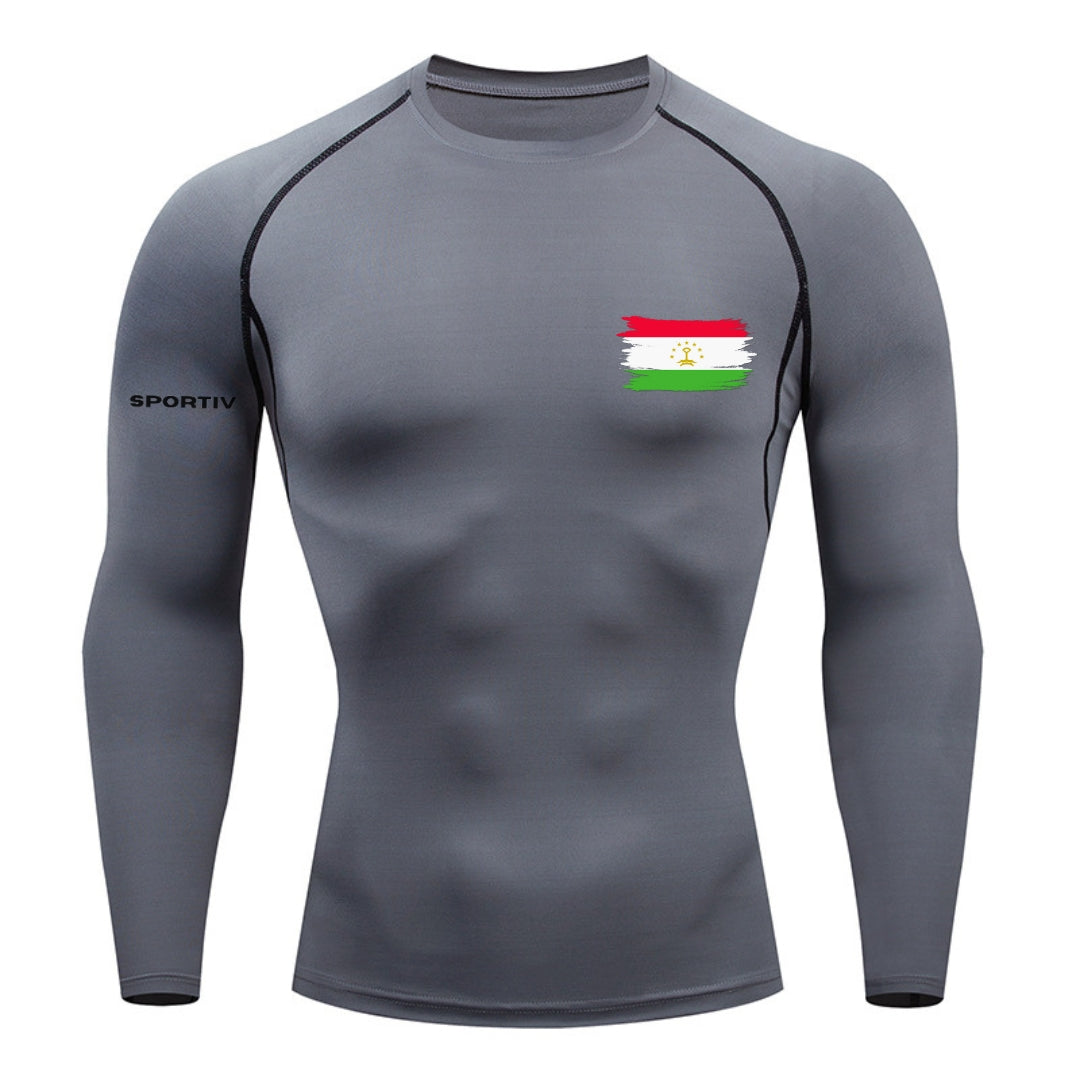 Tajikistan Compression Long Sleeve