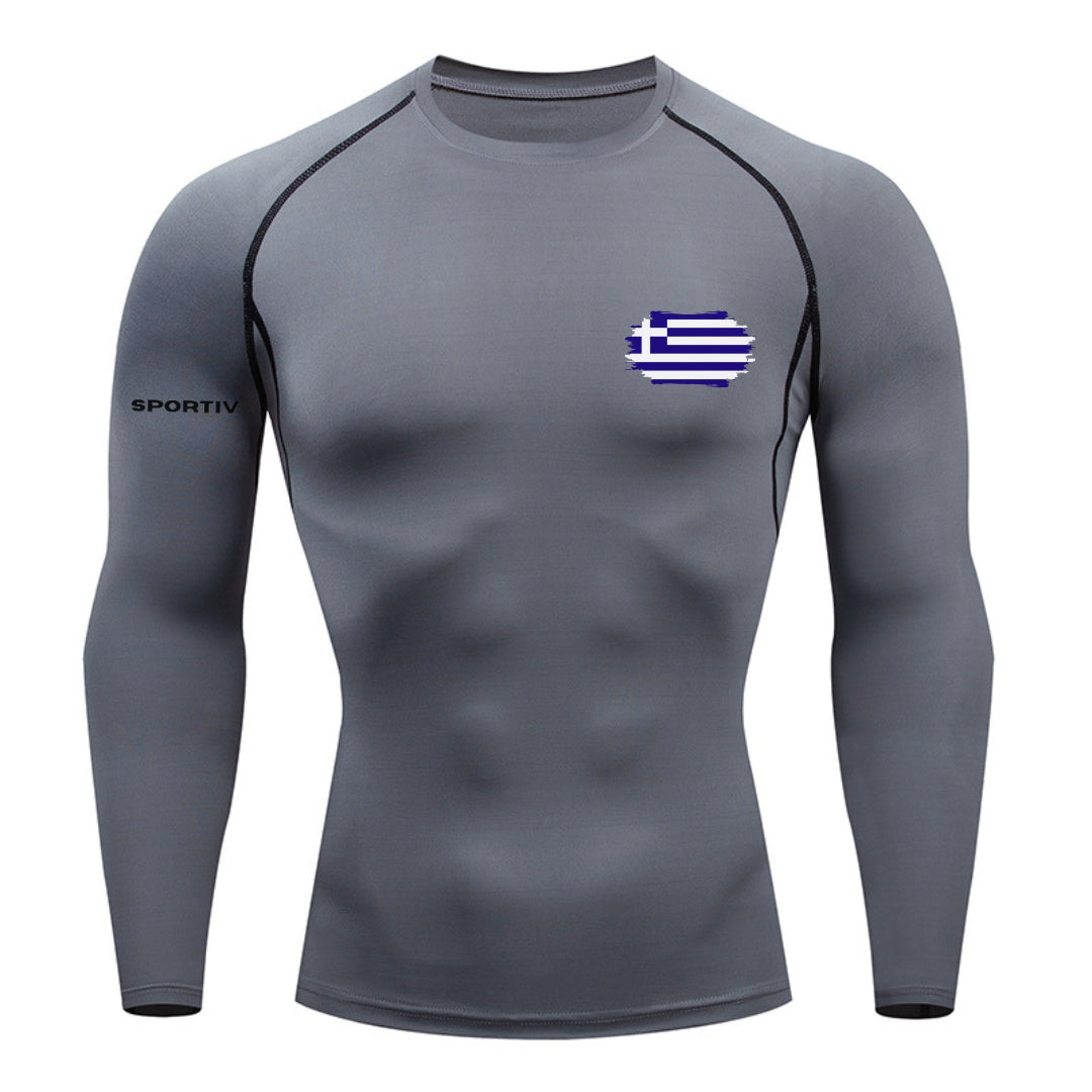 Greece Compression Long Sleeve