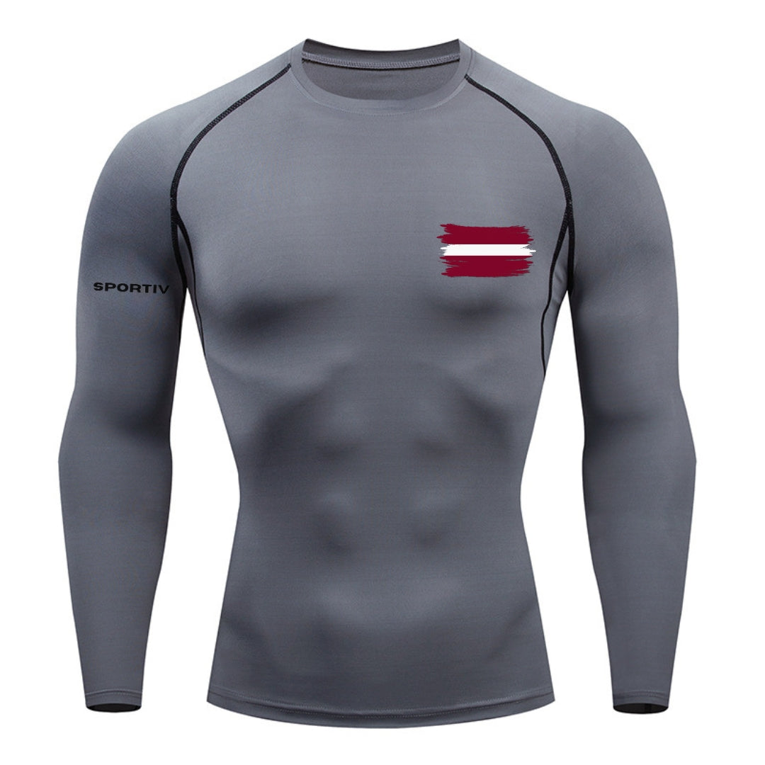 Latvia Compression Long Sleeve