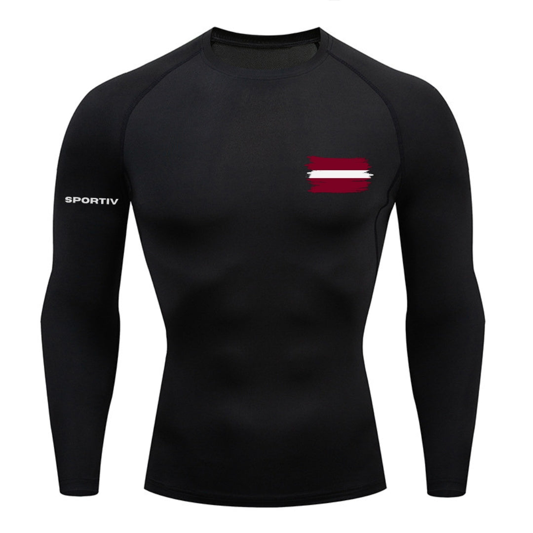 Latvia Compression Long Sleeve