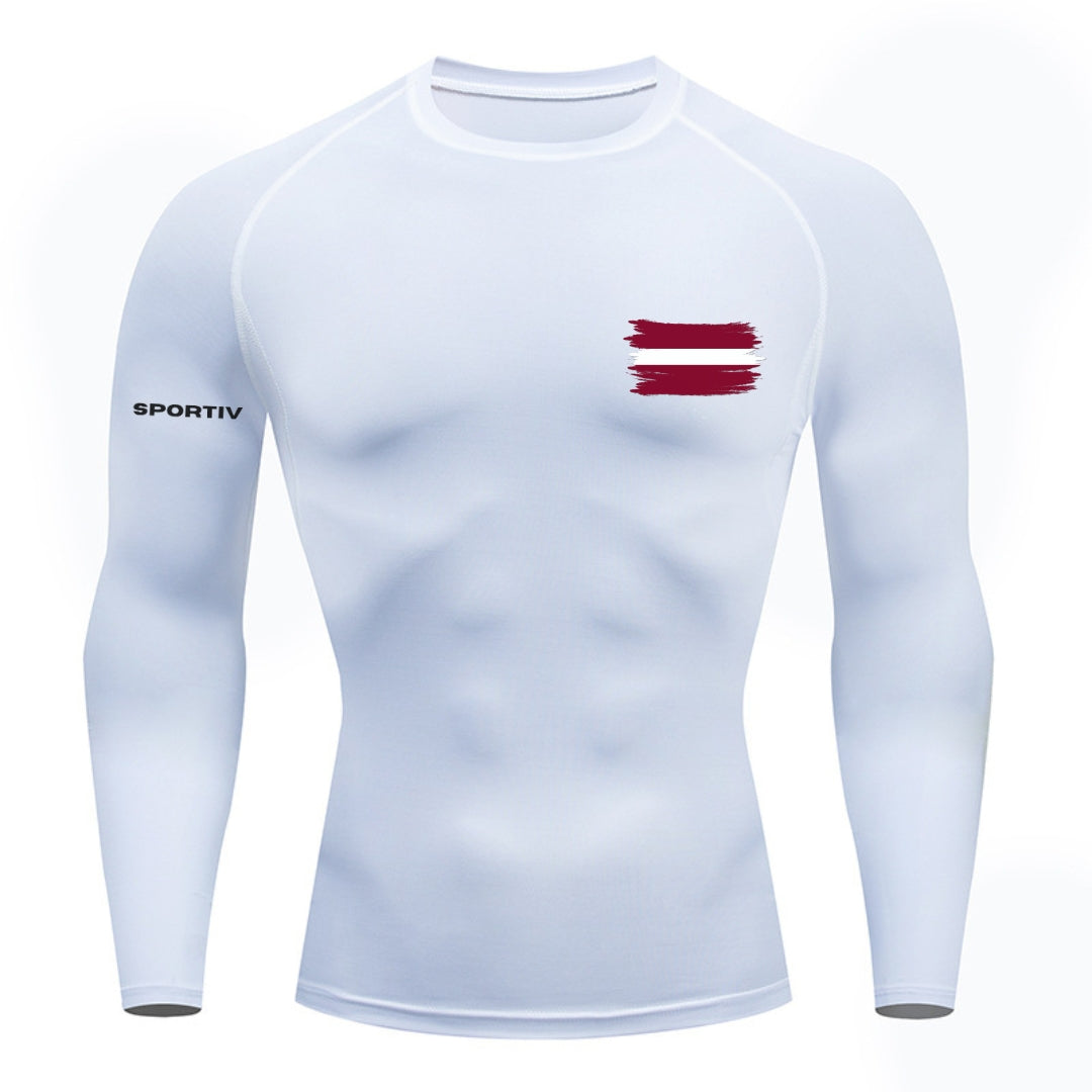 Latvia Compression Long Sleeve