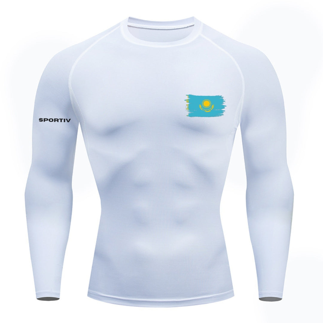 Kazakhstan Compression Long Sleeve