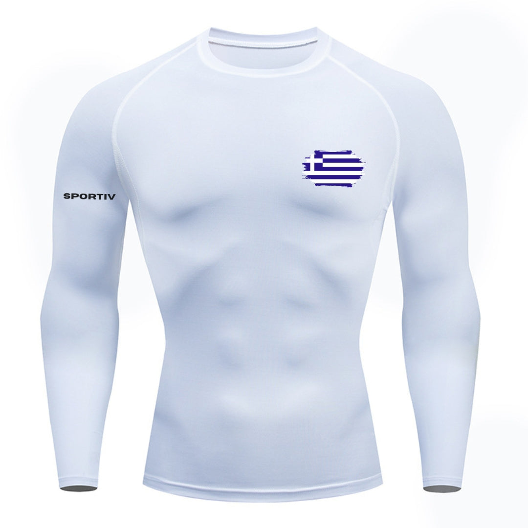 Greece Compression Long Sleeve