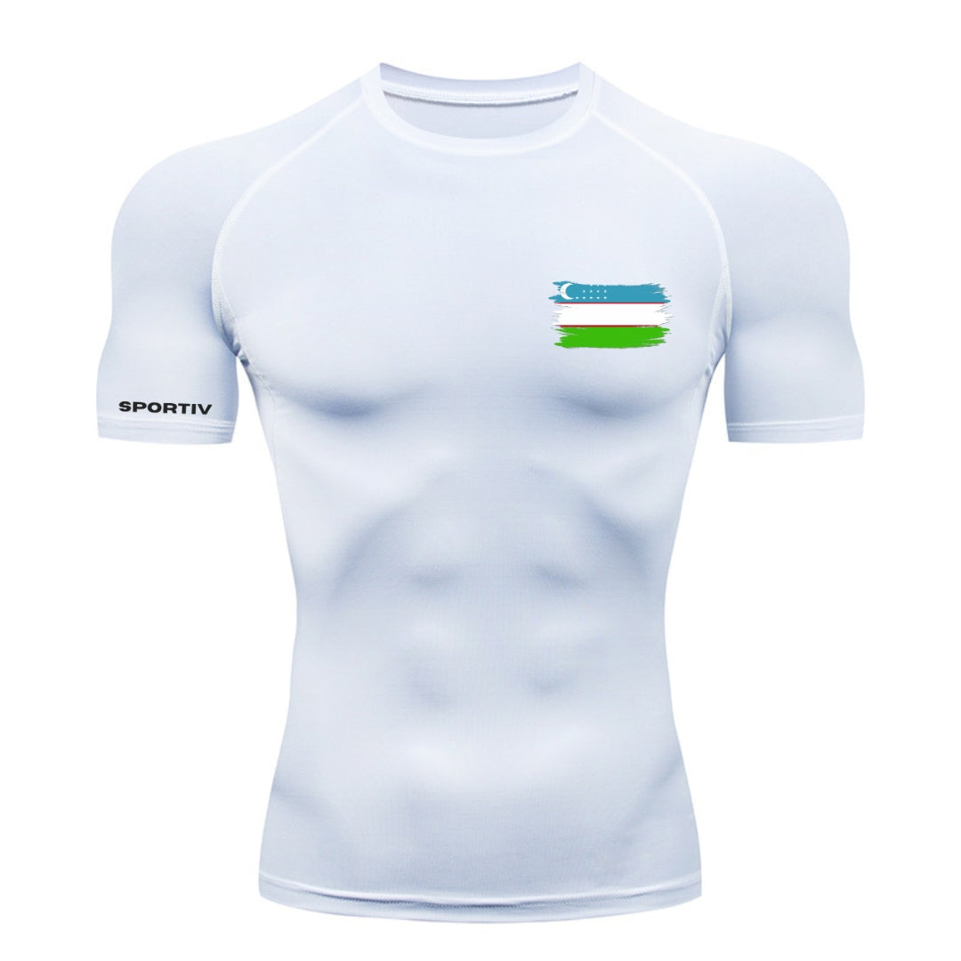 Uzbekistan Compression Shirt